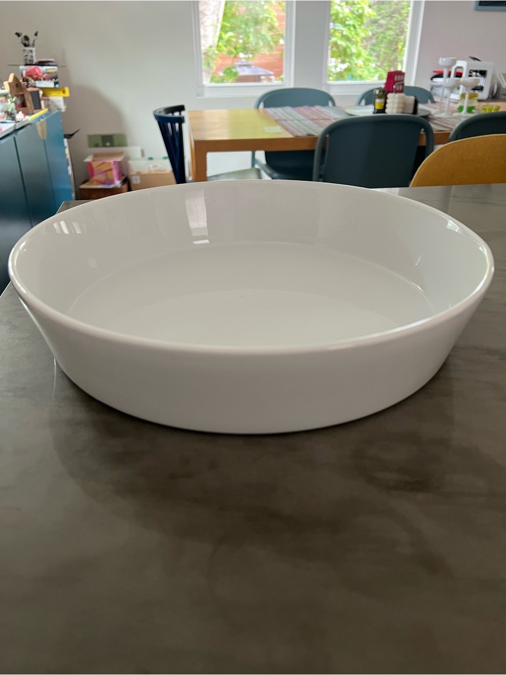 Crate and Barrel White Round Bowls 12 1/2 “